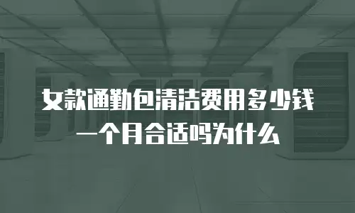 女款通勤包清洁费用多少钱一个月合适吗为什么