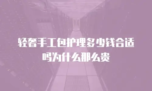 轻奢手工包护理多少钱合适吗为什么那么贵