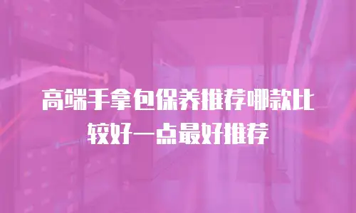 高端手拿包保养推荐哪款比较好一点最好推荐