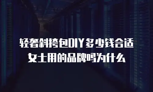 轻奢斜挎包DIY多少钱合适女士用的品牌吗为什么