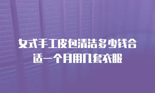 女式手工皮包清洁多少钱合适一个月用几套衣服