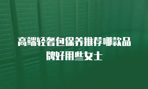 高端轻奢包保养推荐哪款品牌好用些女士