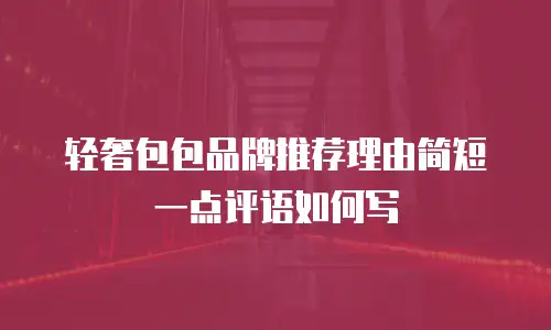 轻奢包包品牌推荐理由简短一点评语如何写