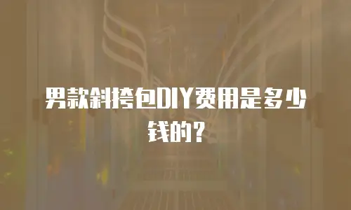 男款斜挎包DIY费用是多少钱的？