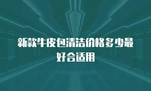 新款牛皮包清洁价格多少最好合适用