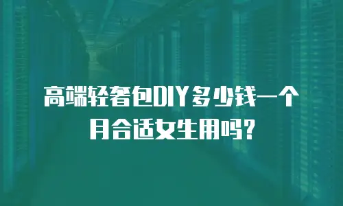 高端轻奢包DIY多少钱一个月合适女生用吗？