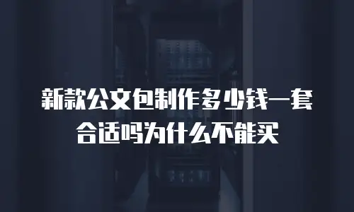 新款公文包制作多少钱一套合适吗为什么不能买