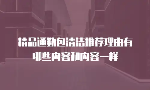 精品通勤包清洁推荐理由有哪些内容和内容一样