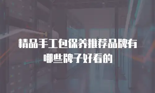 精品手工包保养推荐品牌有哪些牌子好看的