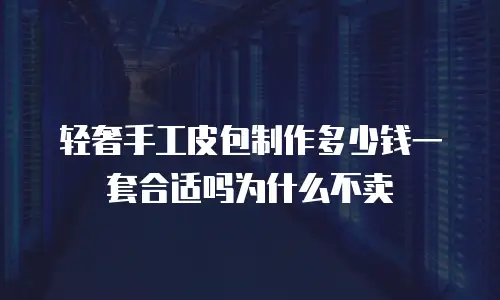 轻奢手工皮包制作多少钱一套合适吗为什么不卖