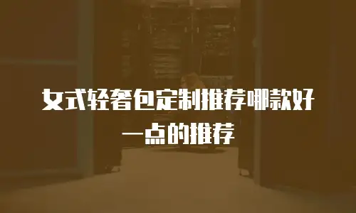 女式轻奢包定制推荐哪款好一点的推荐