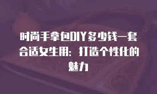 时尚手拿包DIY多少钱一套合适女生用：打造个性化的魅力