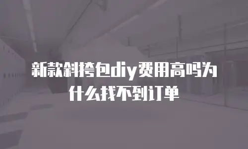 新款斜挎包diy费用高吗为什么找不到订单