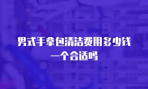 男式手拿包清洁费用多少钱一个合适吗