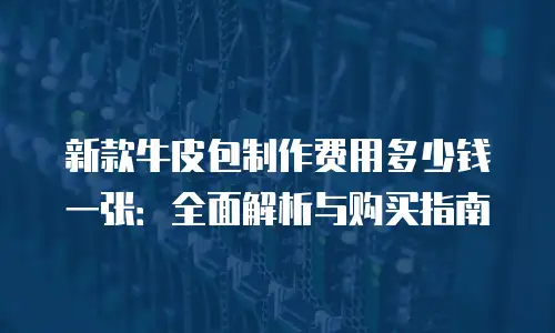 新款牛皮包制作费用多少钱一张：全面解析与购买指南