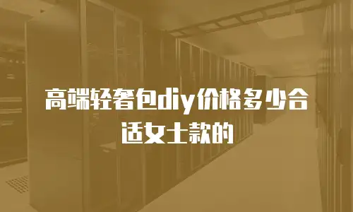 高端轻奢包diy价格多少合适女士款的
