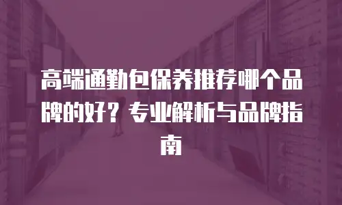 高端通勤包保养推荐哪个品牌的好？专业解析与品牌指南