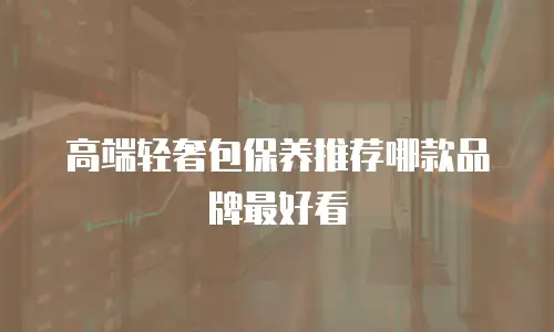高端轻奢包保养推荐哪款品牌最好看