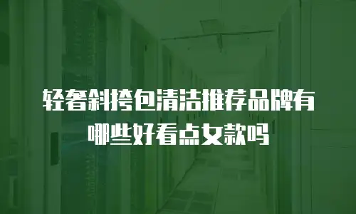 轻奢斜挎包清洁推荐品牌有哪些好看点女款吗