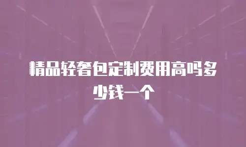 精品轻奢包定制费用高吗多少钱一个