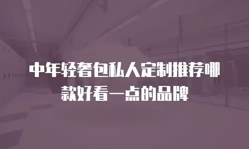 中年轻奢包私人定制推荐哪款好看一点的品牌