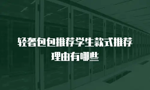 轻奢包包推荐学生款式推荐理由有哪些