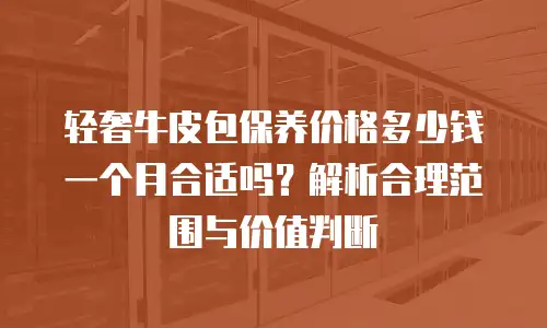 轻奢牛皮包保养价格多少钱一个月合适吗？解析合理范围与价值判断