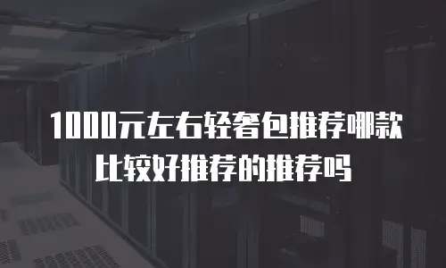 1000元左右轻奢包推荐哪款比较好推荐的推荐吗