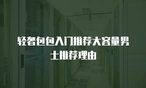 轻奢包包入门推荐大容量男士推荐理由