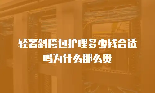 轻奢斜挎包护理多少钱合适吗为什么那么贵