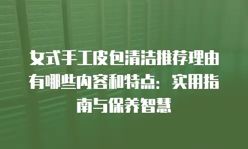 女式手工皮包清洁推荐理由有哪些内容和特点：实用指南与保养智慧