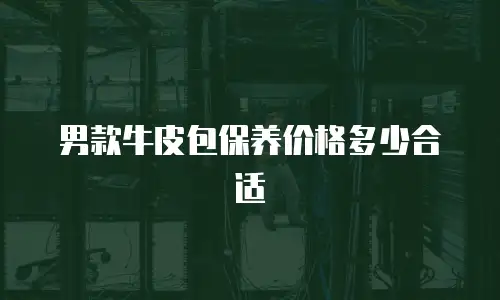 男款牛皮包保养价格多少合适