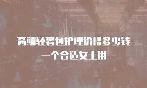 高端轻奢包护理价格多少钱一个合适女士用