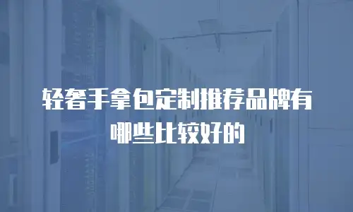 轻奢手拿包定制推荐品牌有哪些比较好的