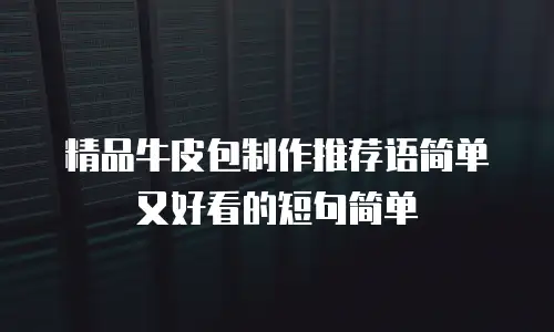 精品牛皮包制作推荐语简单又好看的短句简单