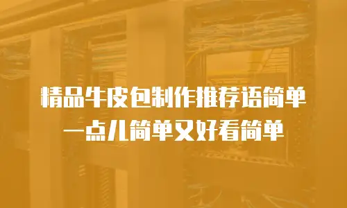 精品牛皮包制作推荐语简单一点儿简单又好看简单