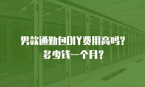 男款通勤包DIY费用高吗？多少钱一个月？