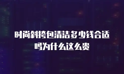 时尚斜挎包清洁多少钱合适吗为什么这么贵