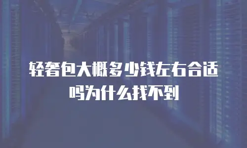 轻奢包大概多少钱左右合适吗为什么找不到