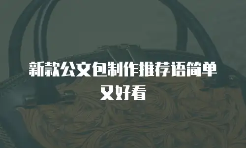 新款公文包制作推荐语简单又好看