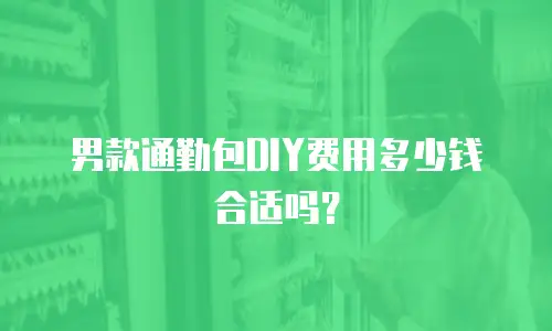男款通勤包DIY费用多少钱合适吗？