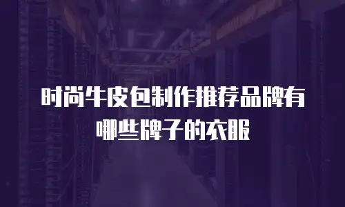 时尚牛皮包制作推荐品牌有哪些牌子的衣服