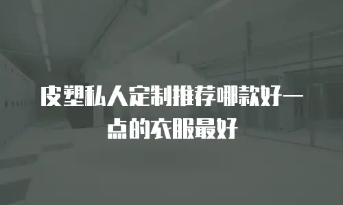 皮塑私人定制推荐哪款好一点的衣服最好