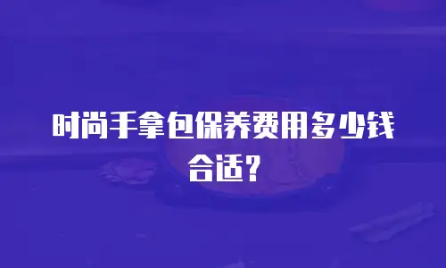 时尚手拿包保养费用多少钱合适？