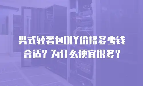 男式轻奢包DIY价格多少钱合适？为什么便宜很多？