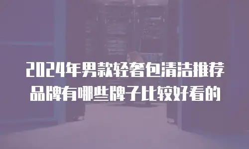 2024年男款轻奢包清洁推荐品牌有哪些牌子比较好看的