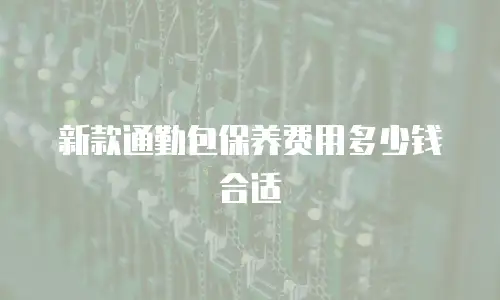 新款通勤包保养费用多少钱合适