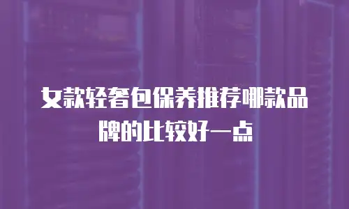 女款轻奢包保养推荐哪款品牌的比较好一点