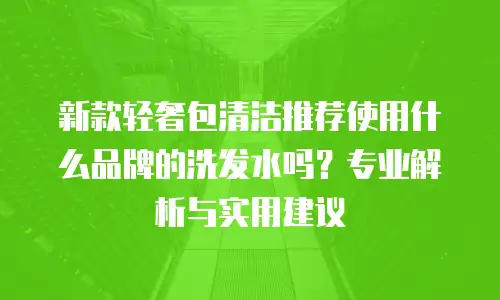 新款轻奢包清洁推荐使用什么品牌的洗发水吗？专业解析与实用建议