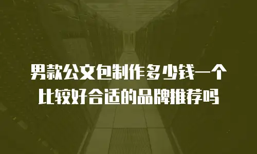 男款公文包制作多少钱一个比较好合适的品牌推荐吗